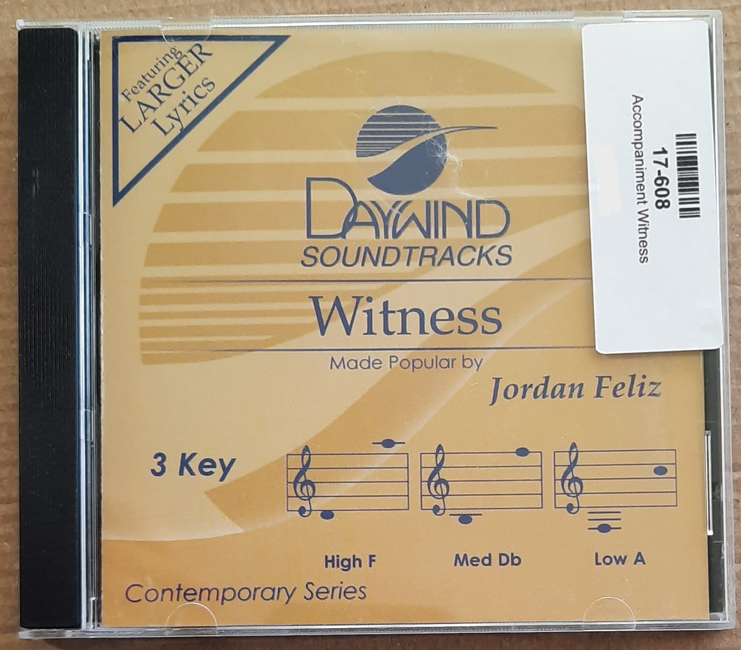 Witness Accompaniment/Performance Track Jordan Feliz (Artist) Audio CD 2018 LIKE NEW