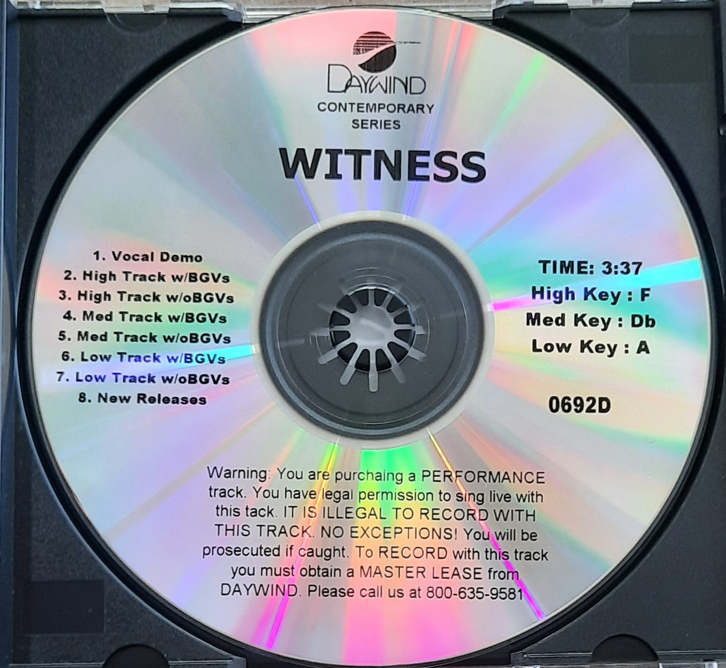 Witness Accompaniment/Performance Track Jordan Feliz (Artist) Audio CD 2018 LIKE NEW