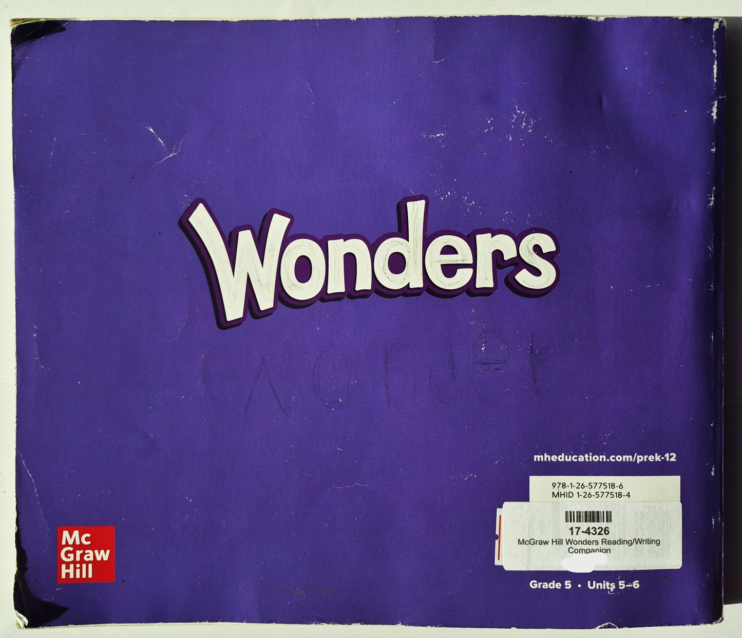 Wonders Grade 5 Reading/Writing Companion Units 5-6 McGraw-Hill, Gut, 2023, Pbk, 227 Seiten)