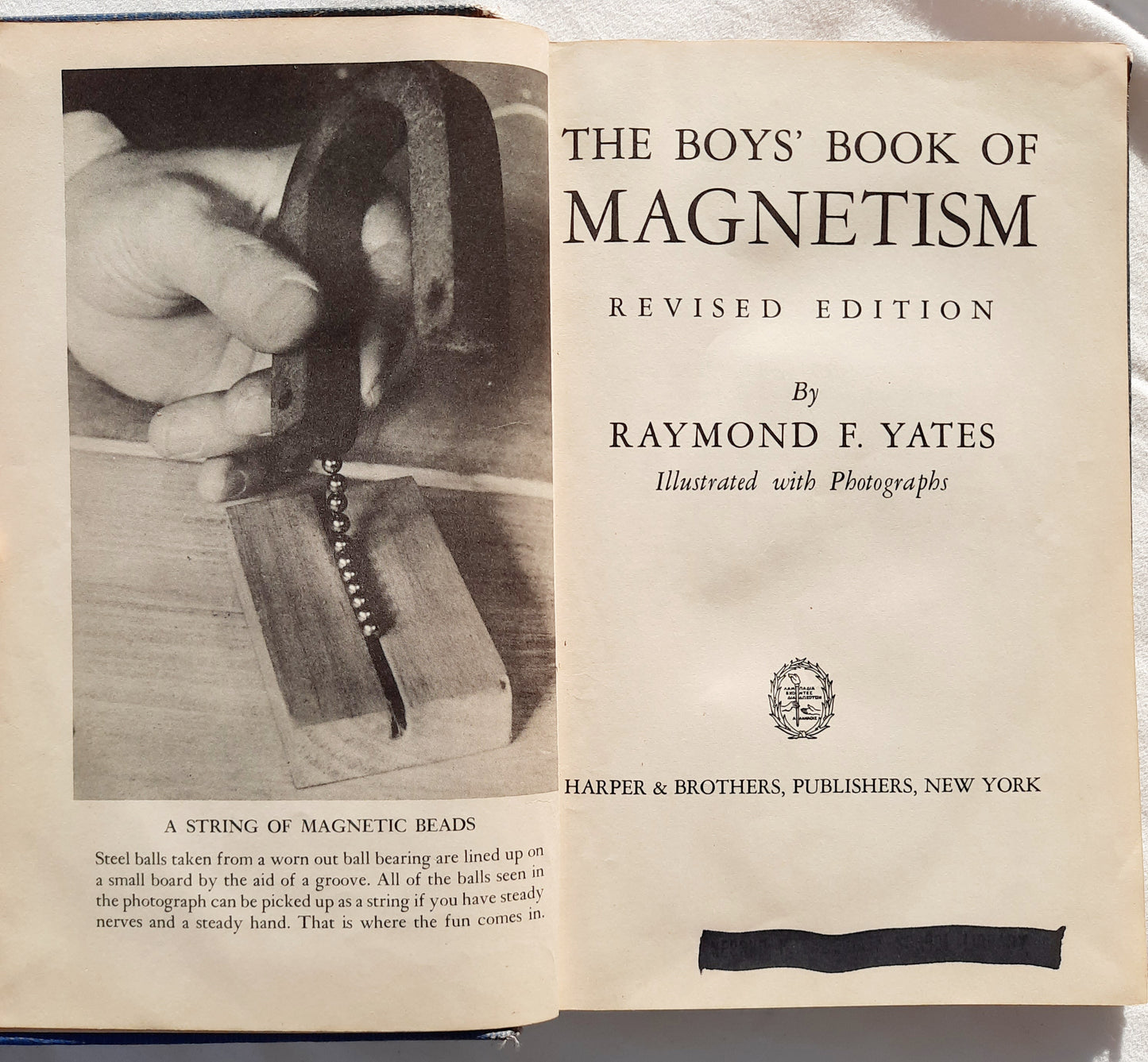 The Boys' Book of Magnetism by Raymond F. Yates (Good, 1959, HC, 161 pages, Harper & Brothers)