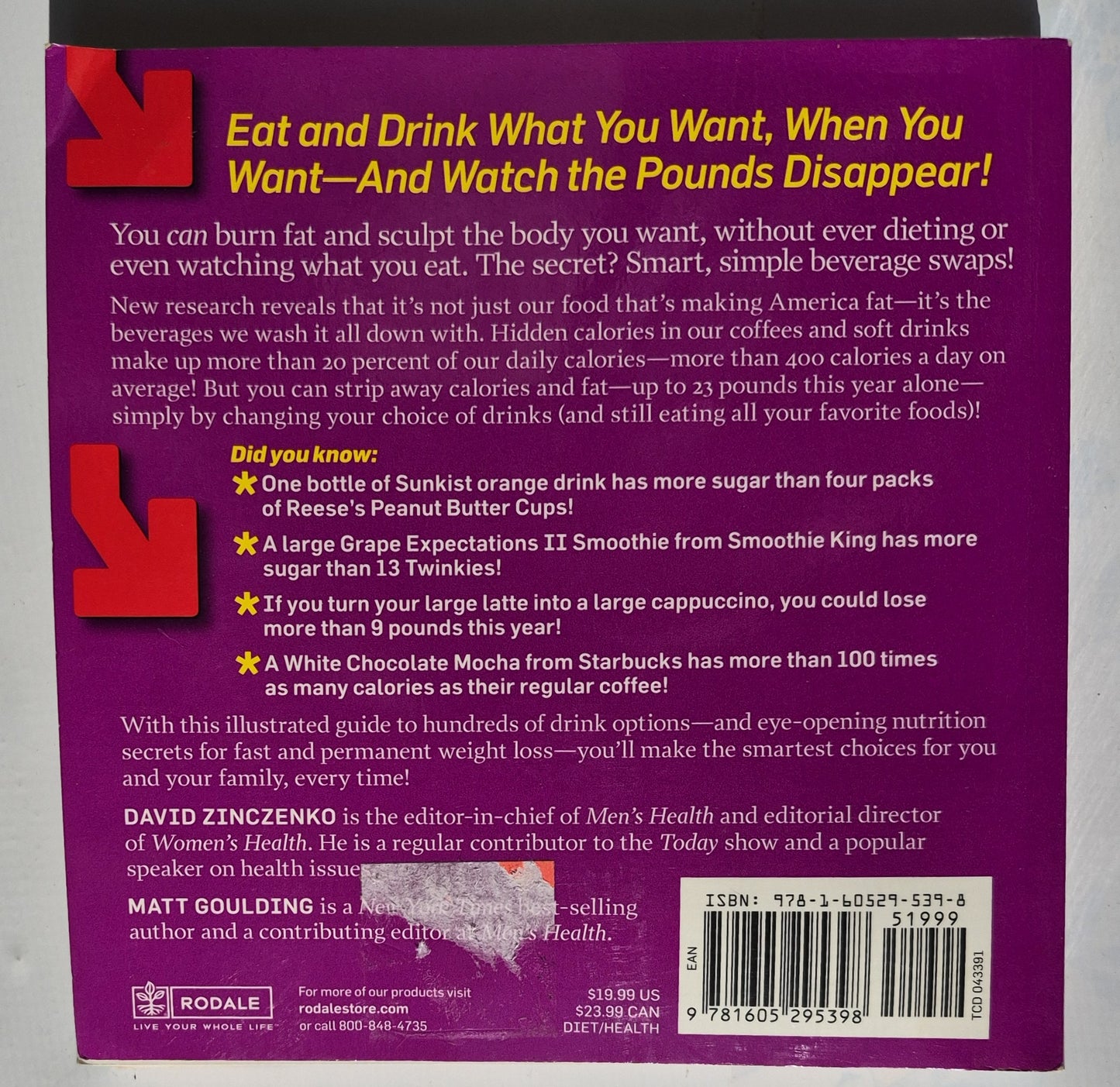 Drink This, Not That! by David Zinczenko; Matt Goulding (Very good, 2010, Pbk, 319 pages, Rodale)
