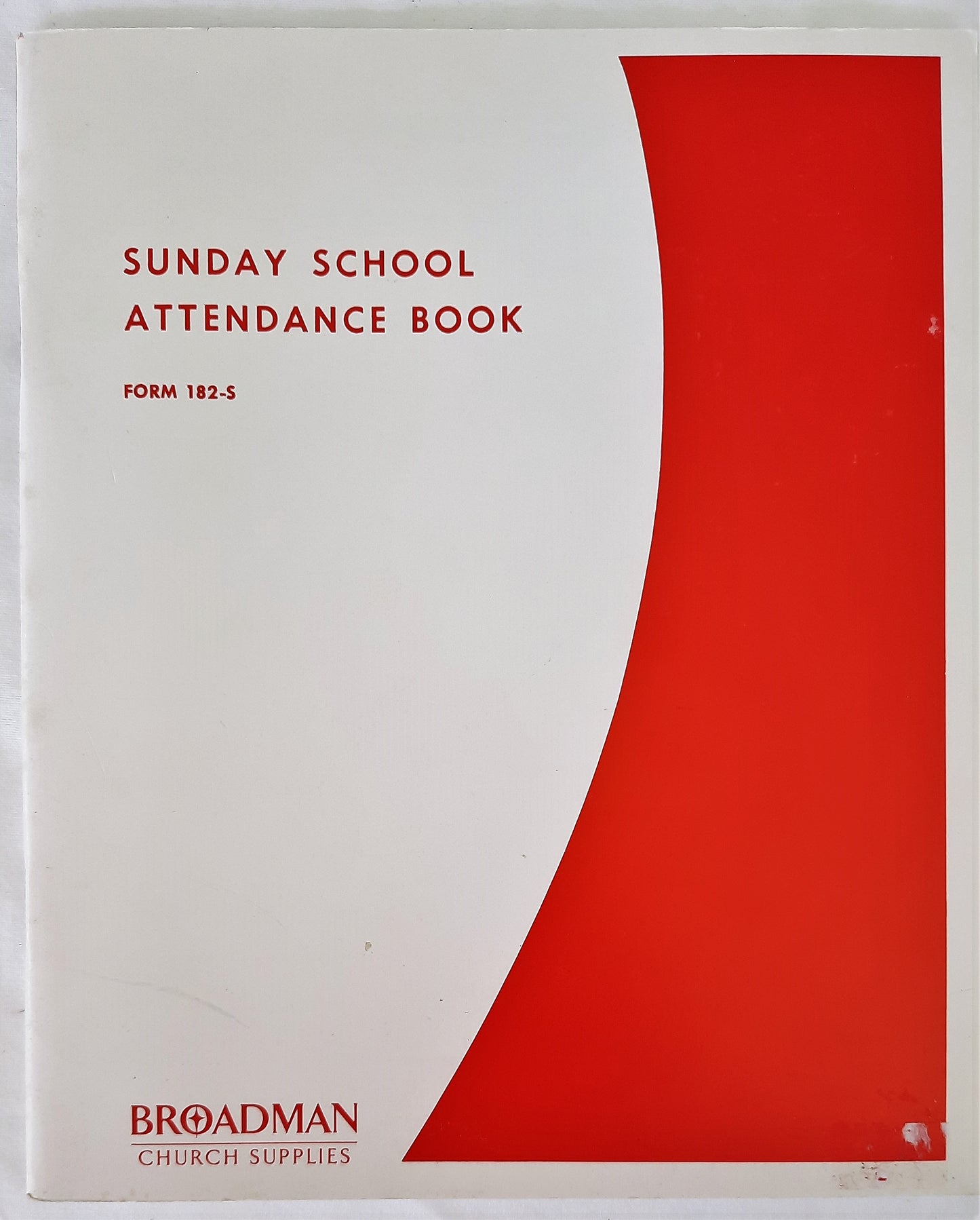 Sunday School Attendance Book No. 182S for Churches NEW Broadman Church Supplies