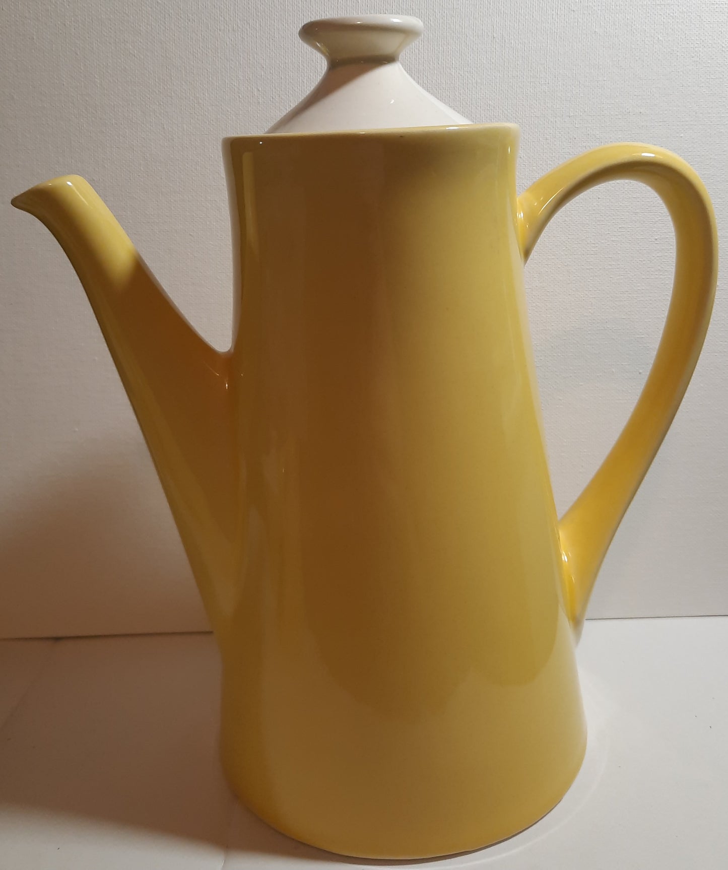 Teapot, Creamer, Sugar Bowl by USA Pottery (yellow mid-century modern)- very good condition