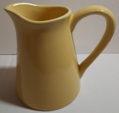 Teapot, Creamer, Sugar Bowl by USA Pottery (yellow mid-century modern)- very good condition