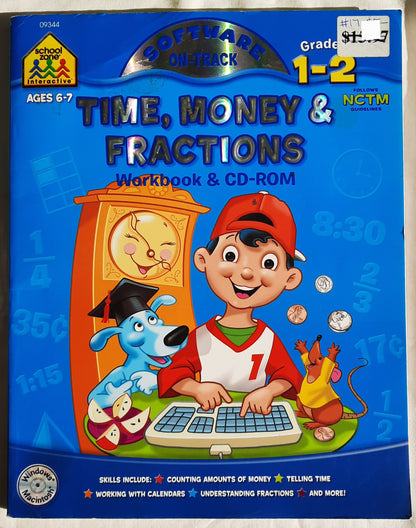 Time, Money & Fractions by Barbara Irvin (Good, 2007, Pbk School Zone, 128 pages)