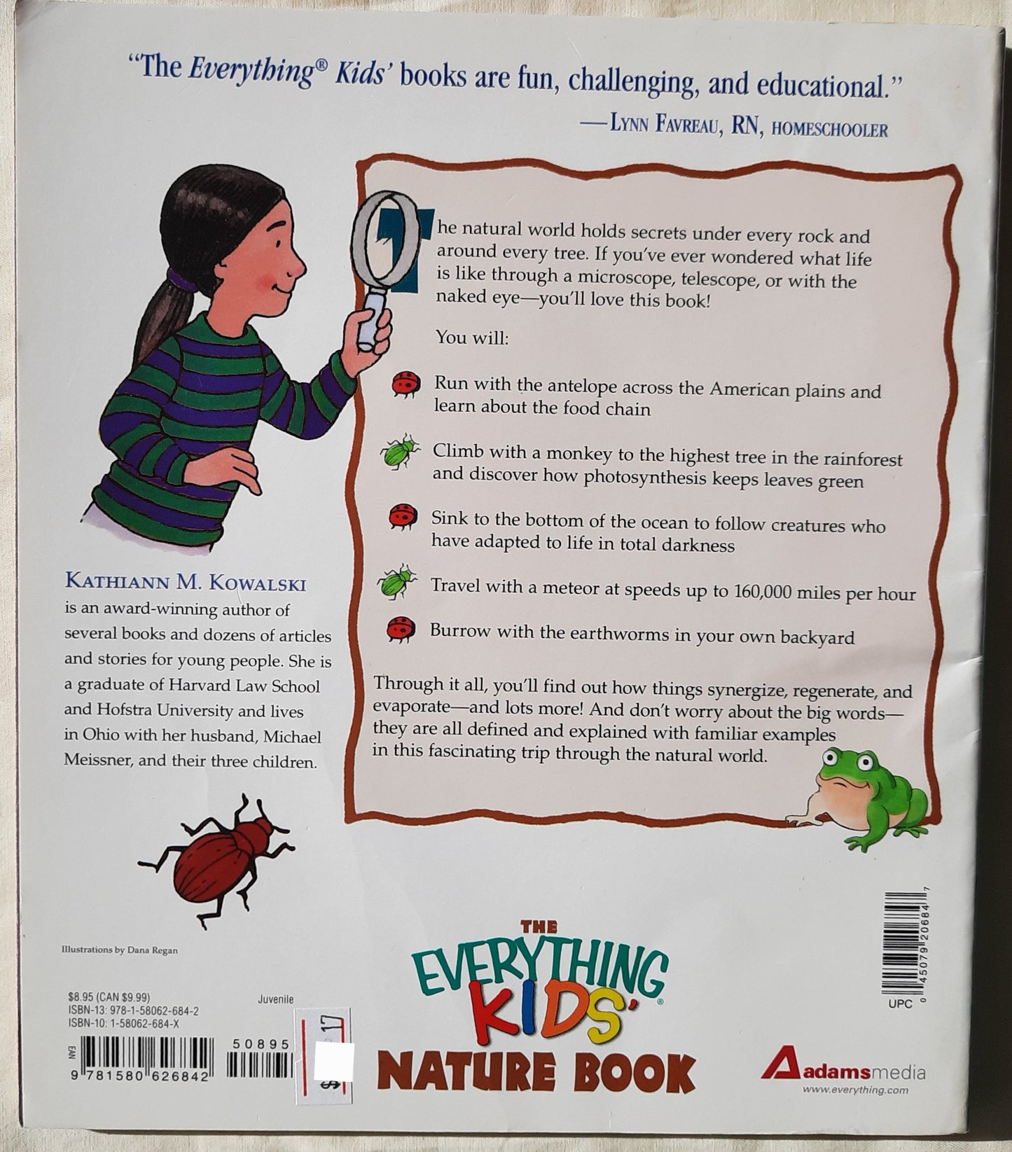 The Everything Kids' Nature Book by Kathiann M. Kowalski (Good, 2000, Pbk, Adams Media, 144 pgs)