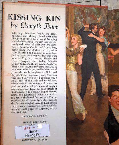 Kissing Kin #5 by Elswyth Thane (Good, 1948, HC, Williamsburg series)