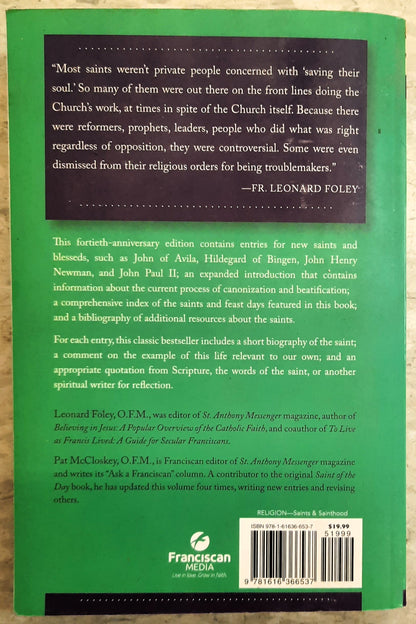 Saint of the Day by Leonard Foley (Good, 2013, PBk, 394 pgs, Franciscan Media)