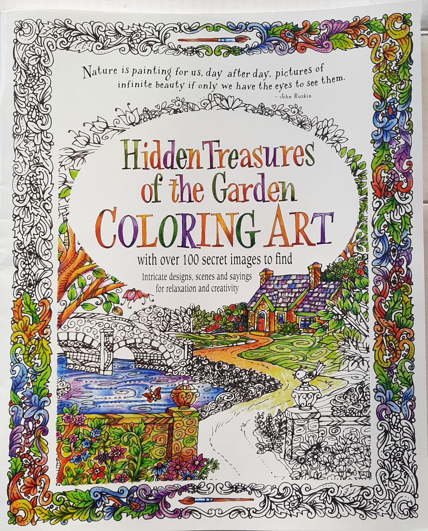 Hidden Treasure of the Garden Coloring Art by Product Concepts (New, 2016, PBk, 24 pgs)