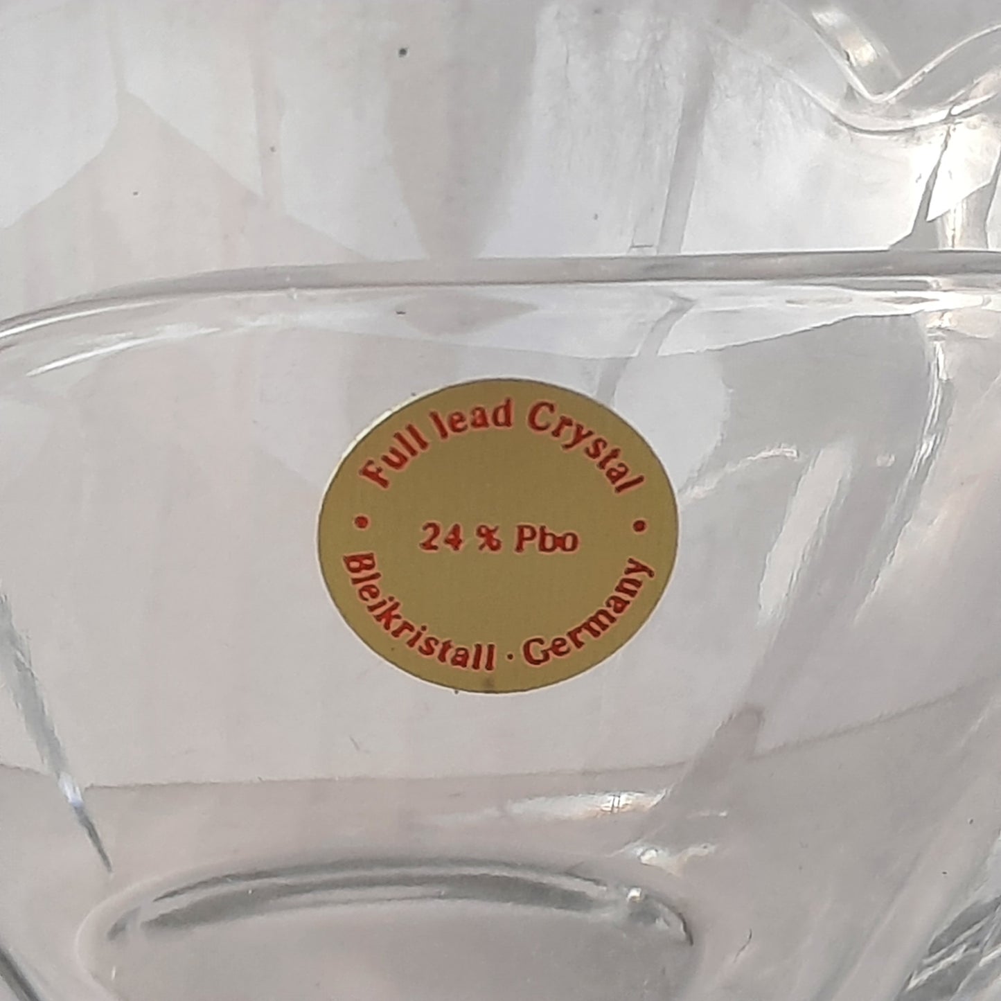 Vintage Full Lead Crystal Finger Bowl 24% Pbo by Bleikristall, Germany - Like new condition