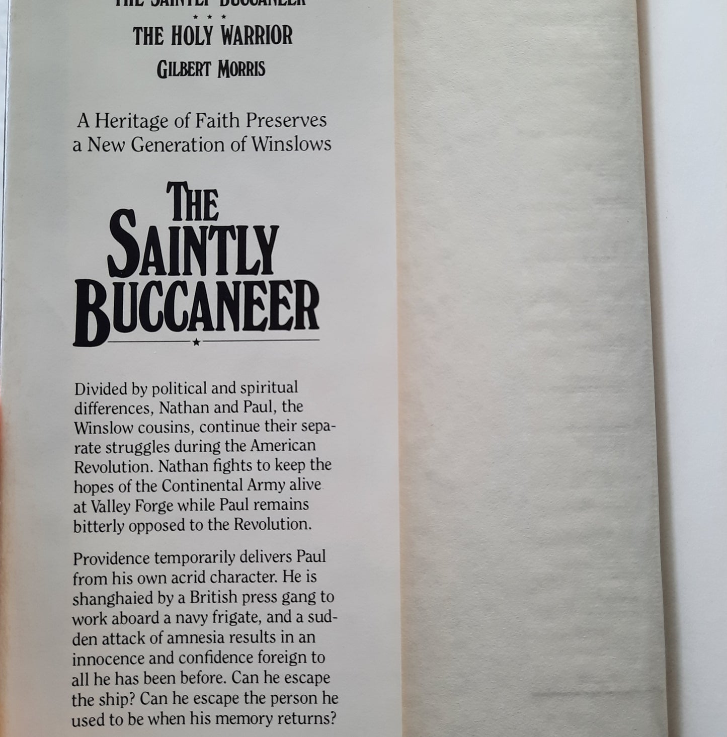 The Saintly Buccaneer/The Holy Warrior by Gilbert Morris (Good, 1989, HC, 583 pgs)