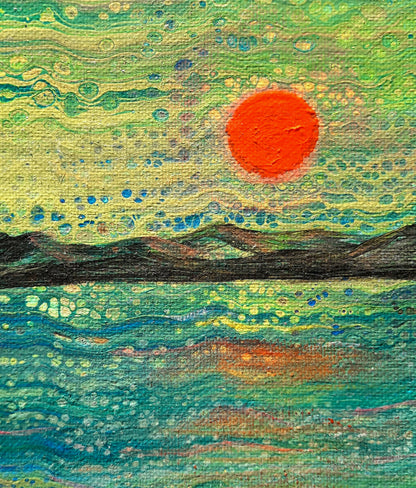 Acrylic Painting 8x10 inches "Sunset" by T.Ray