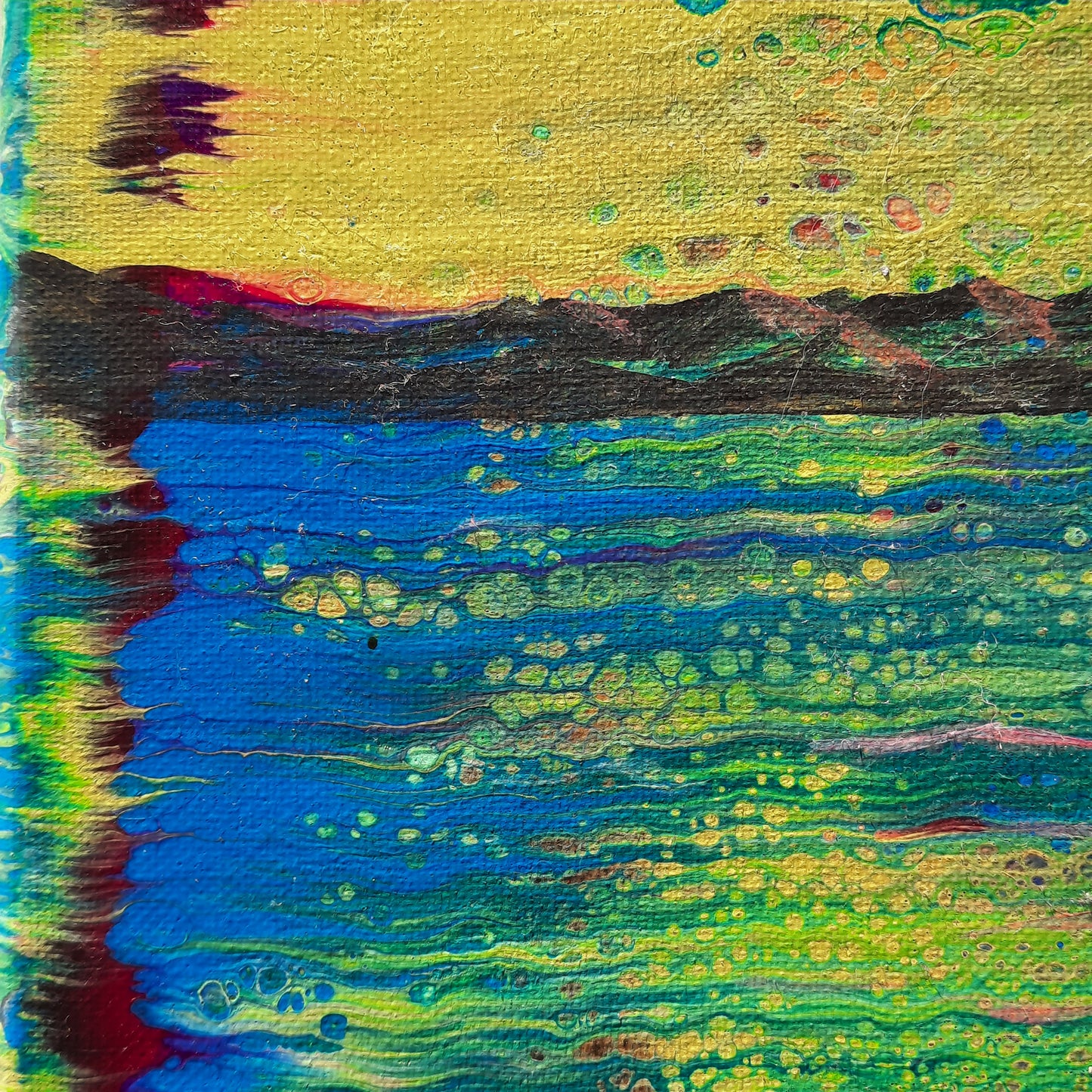 Acrylic Painting 8x10 inches "Sunset" by T.Ray