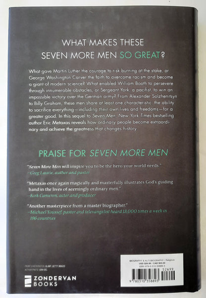 7 More Men and the Secret of Their Greatness by Eric Metaxas (New, 2020, HC, 247 pgs, Zondervan)