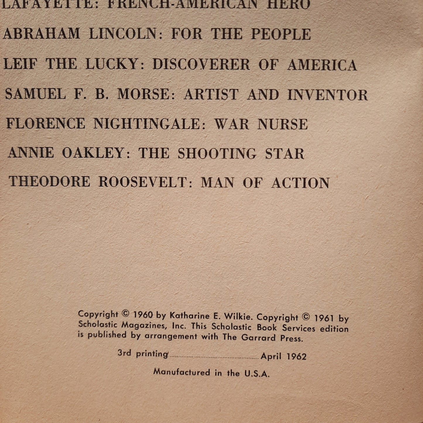 Daniel Boone by Katharine E. Wilkie (Good, 1962, Pbk, 64 pages, Scholastic)