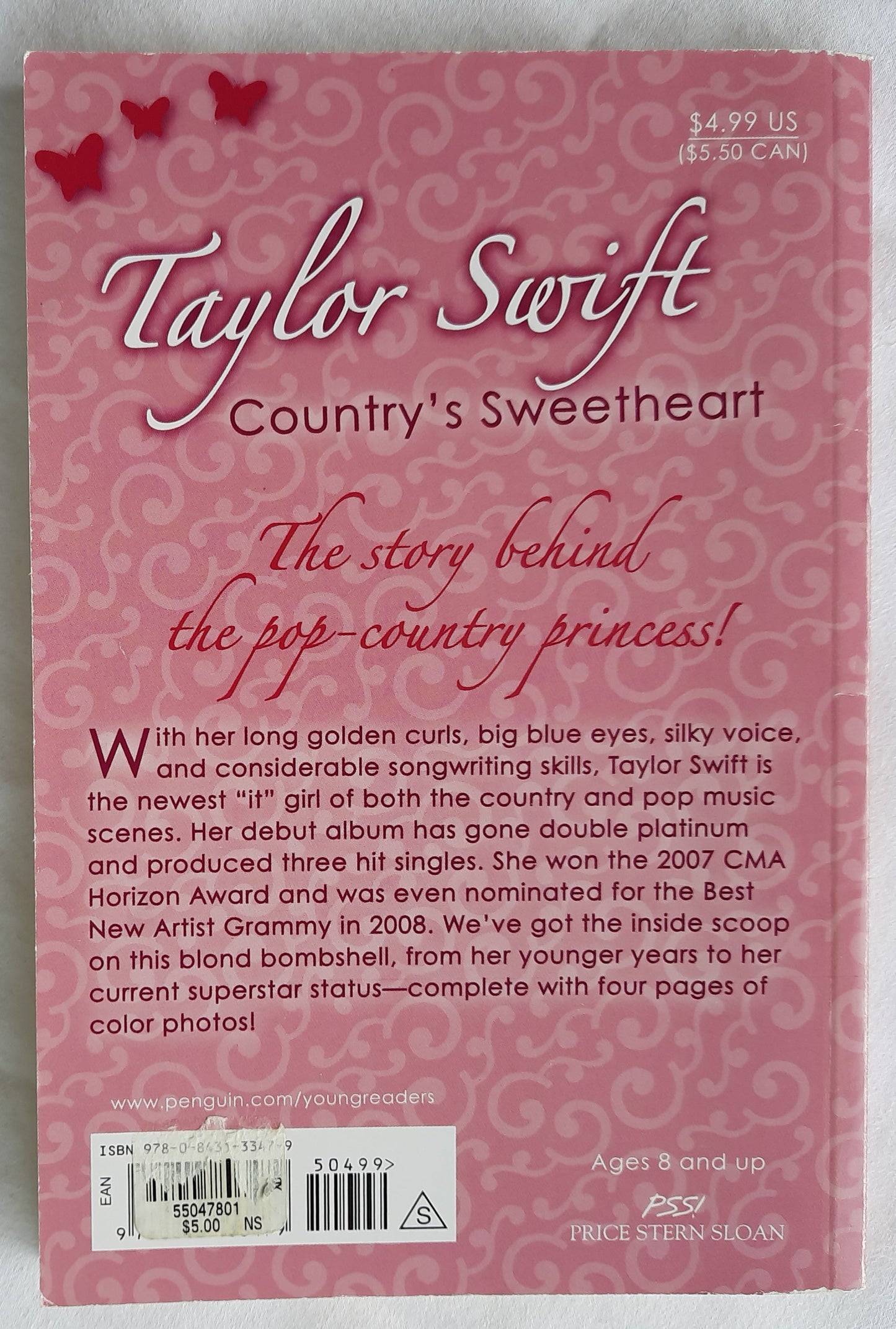 Taylor Swift: Country's Sweetheart by Lexi Ryals (Very good, 2008, Pbk, 128 pgs, Price Stern Sloan)