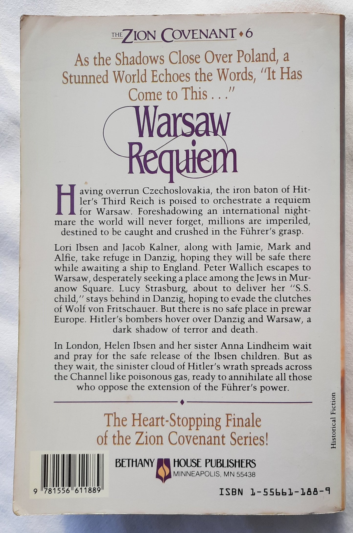 Warsaw Requiem #6 by Bodie & Brock Thoene (The Zion Covenant, Acceptable, 1991, Pbk, 510 pgs, Bethany House)