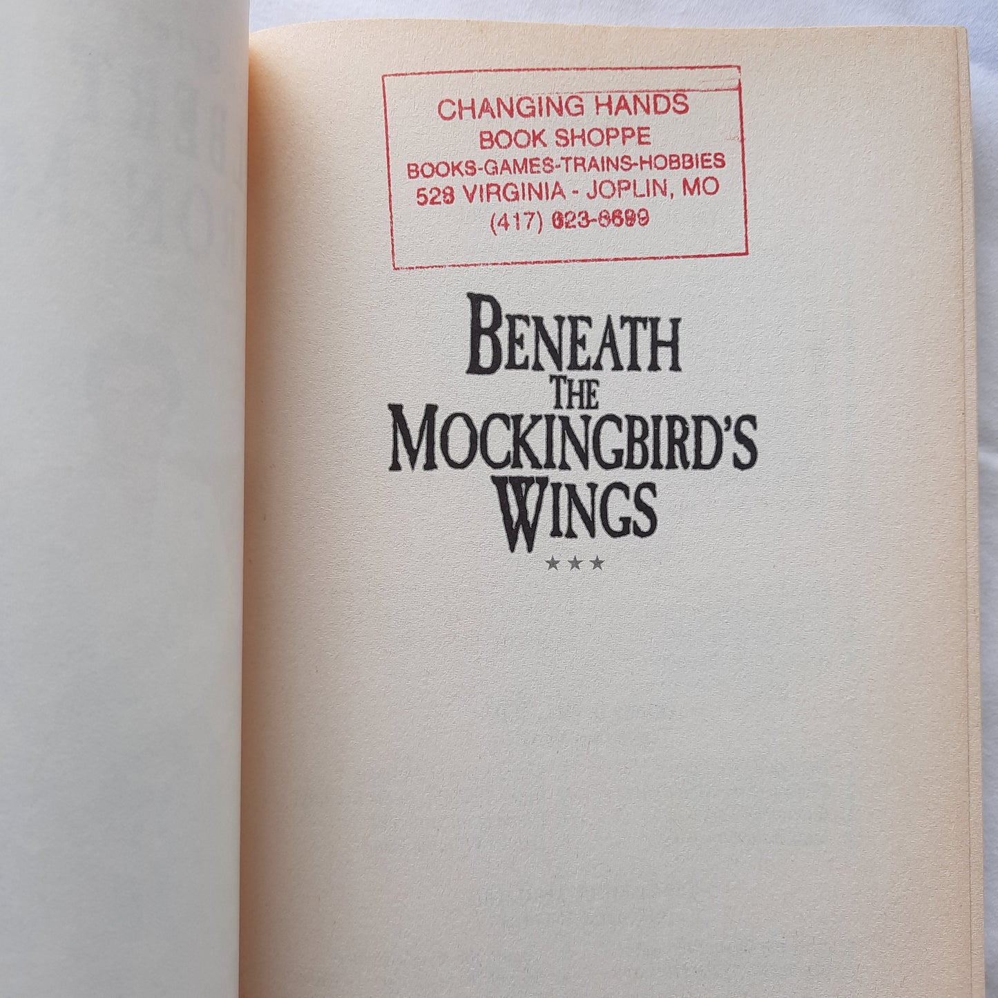 Beneath the Mockingbird's Wings by Gilbert Morris & Aaron McCarver (The Spirit of Appalachia, Very good, 2000, Pbk, 270 pgs, Bethany House)