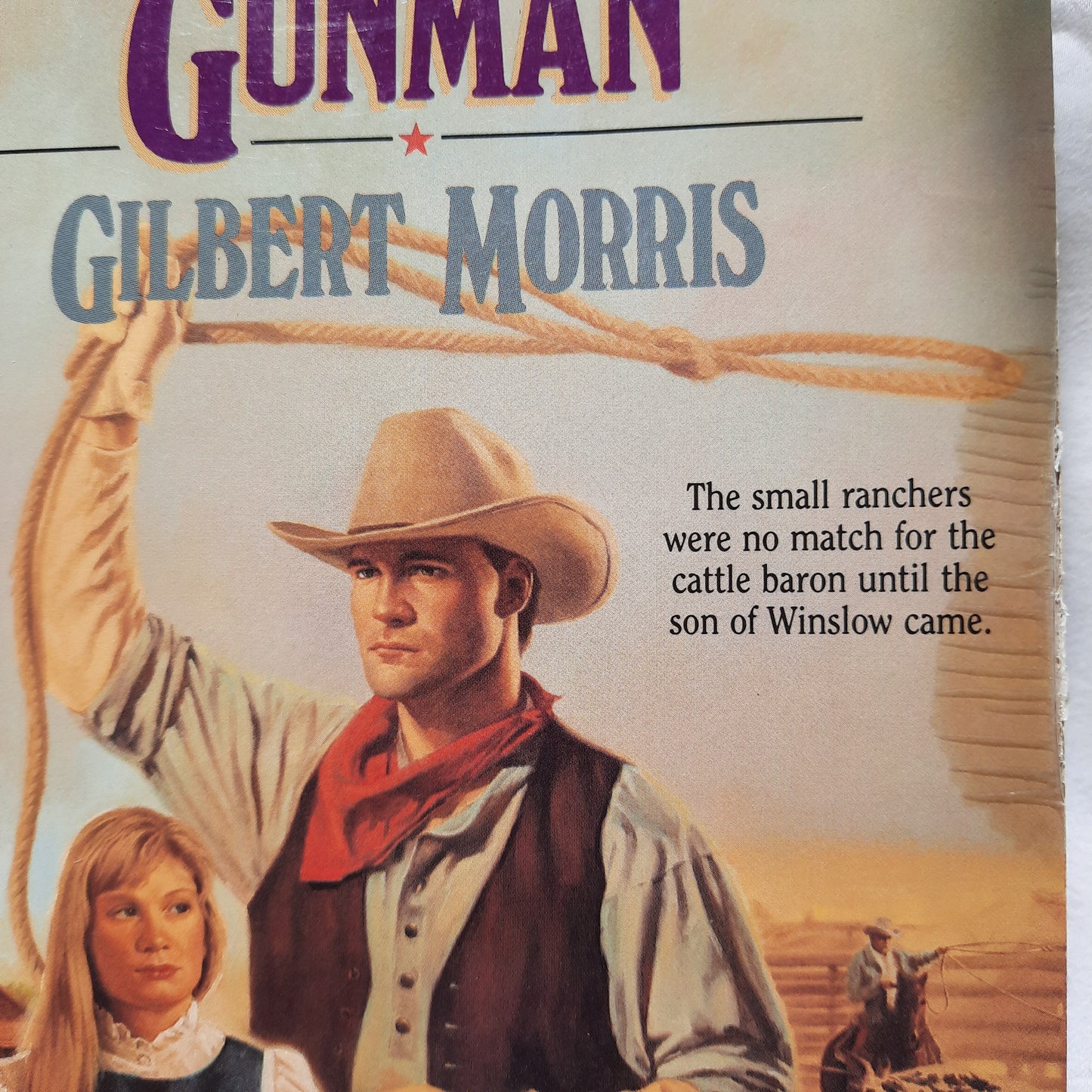 The Valiant Gunman #14 by Gilbert Morris (The House of Winslow, Good, 1993, Pbk, 320 pgs, Bethany House)