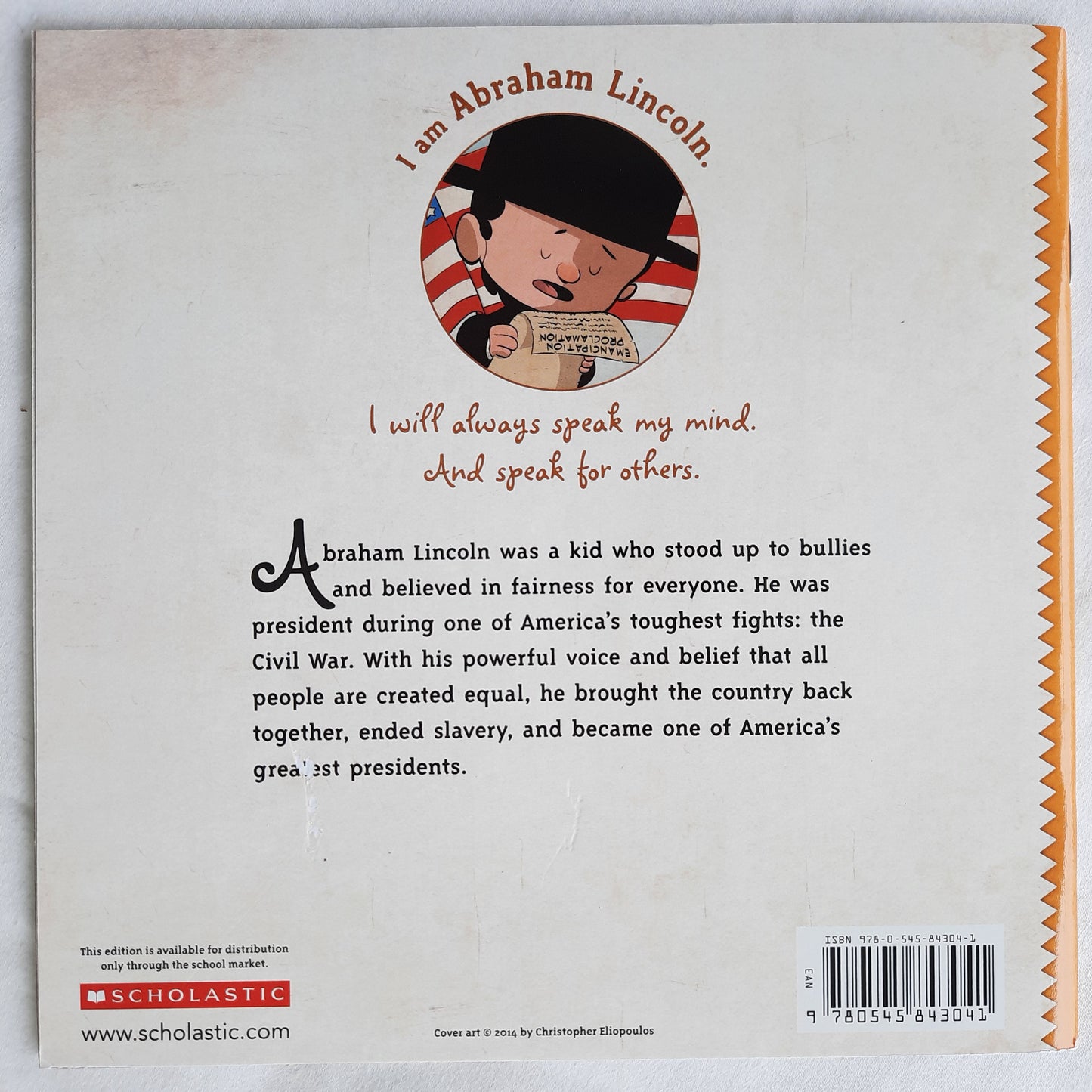 I Am Abraham Lincoln by Brad Meltzer (New, 2018, Pbk, 40 pgs, Scholastic)