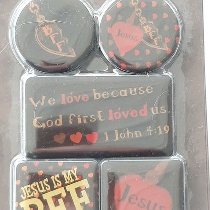 Jesus is my BFF Magnets, Set of 5, Witness Gear by CHRISTIAN ART GIFTS, New, 2010)