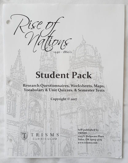 Rise of Nations [1440-1860s] Student Pack by Trisms Curriculum (New, 2017, Pbk)