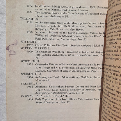 The Missouri Archaeologist: Investigation and Comparison of Two Fortified Mississippi Tradition Archaeological Sites in Southeastern Missouri by (Vol. 38/Dec. 1977, Acceptable, 346 pgs)