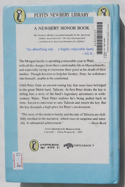 A String in the Harp by Nancy Bond (Good, 1981, HC, 370 pages, Puffin Newbery Library)