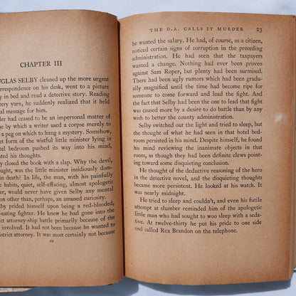 The D.A. Calls It Murder by Erle Stanley Gardner (Acceptable, 1944, HC, 295 pages, Triangle Books)