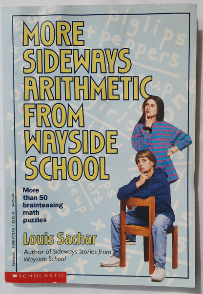 More Sideways Arithmetic From Wayside School by Louis Sachar (Good, 1994, Pbk, 94 pages, Scholastic)