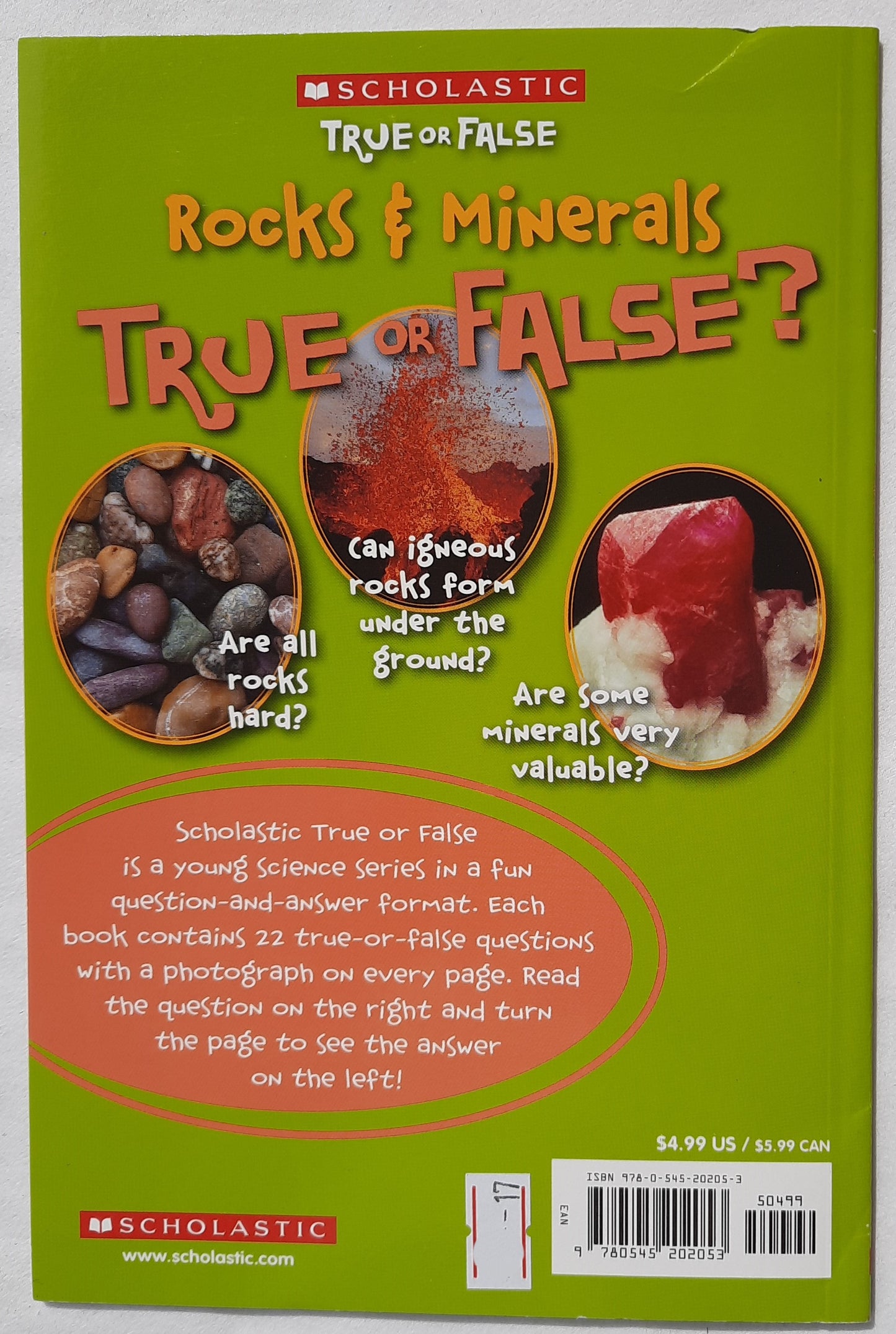 Rocks & Minerals [True or False] by Melvin & Gilda Berger (Like new, 2010, Pbk, Scholastic, 48 pgs)