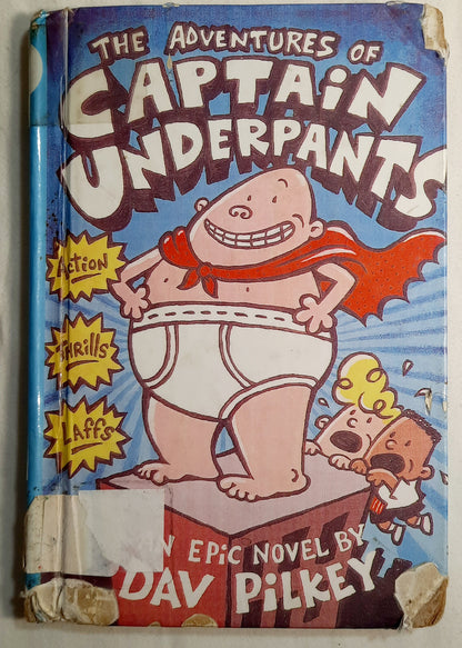 The Adventures of Captain Underpants #1 by Dav Pilkey (Acceptable, 1997, HC, 121 pages)