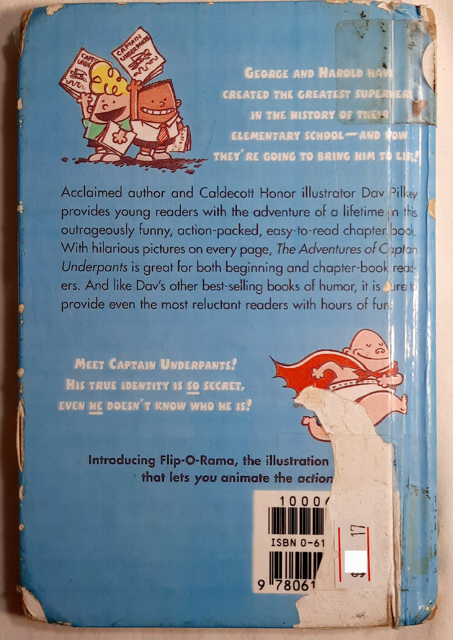 The Adventures of Captain Underpants #1 by Dav Pilkey (Acceptable, 1997, HC, 121 pages)