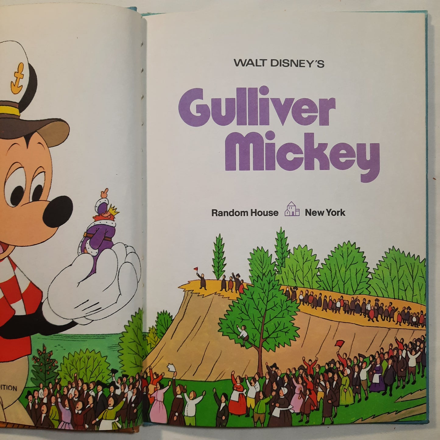 Walt Disney's Gulliver Mickey (Good, 1975, HC, 42 pages, Random House)