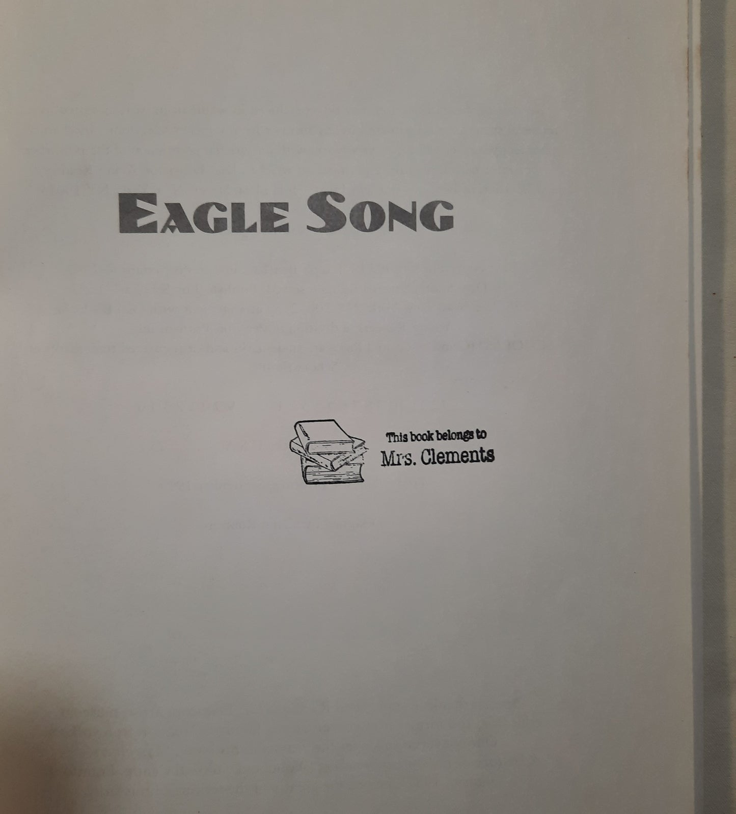 Eagle Song by Joseph Bruchac; Andreasen Dan (Good, 1999, PBk, 80 pges, Scholastic)