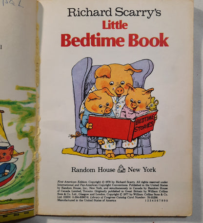 Richard Scarry's Little Bedtime Book (Good, 1978, Pbk, 48 pages, Random House)