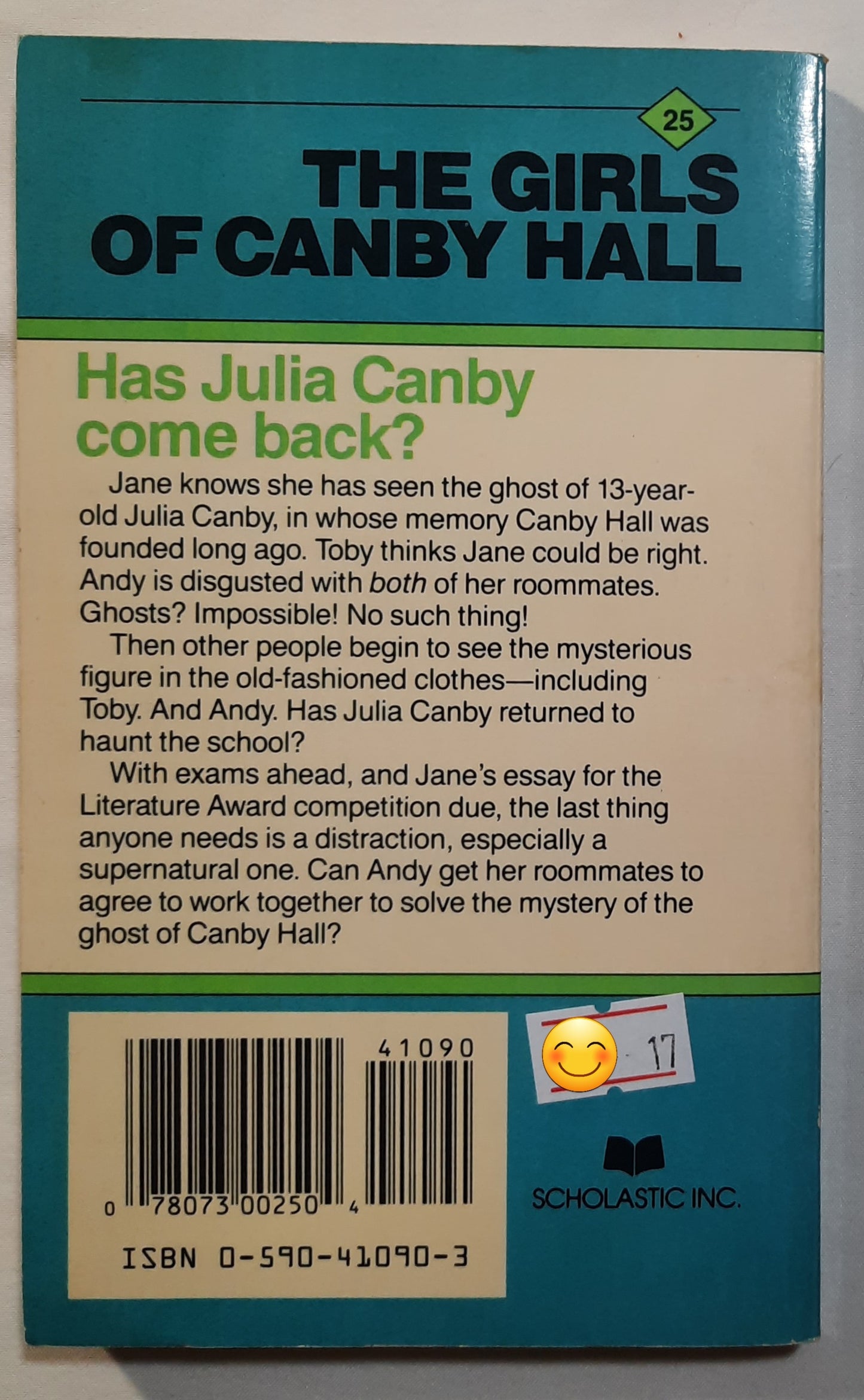 The Ghost of Canby Hall by Emily Chase (Very Good, 1987, Pbk, 192 pages, Scholastic)