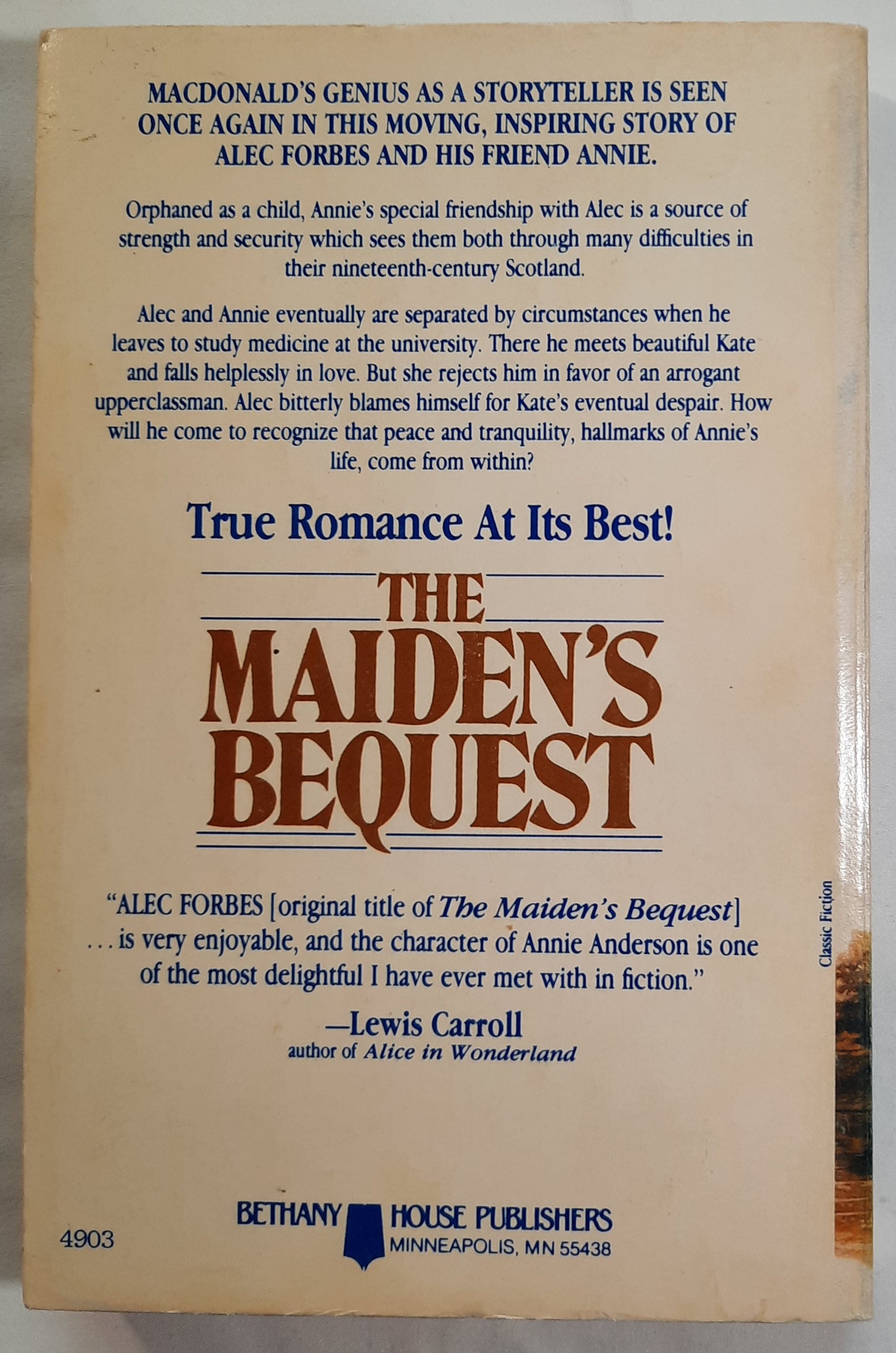 The Maiden's Bequest by George MacDonald; Michael Phillips (Very good, 1985, Pbk, 288 pgs, Bethany House)