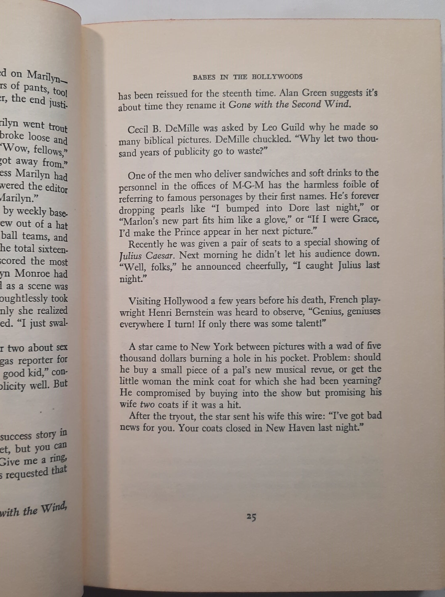 Bennett Cerf's The Life of the Party: A New Collection of Anecdotes, Fables, Tidbits, Puns, Yarns, and short Tall Tales (Good, 1956, HC, 352 pages, Doubleday)