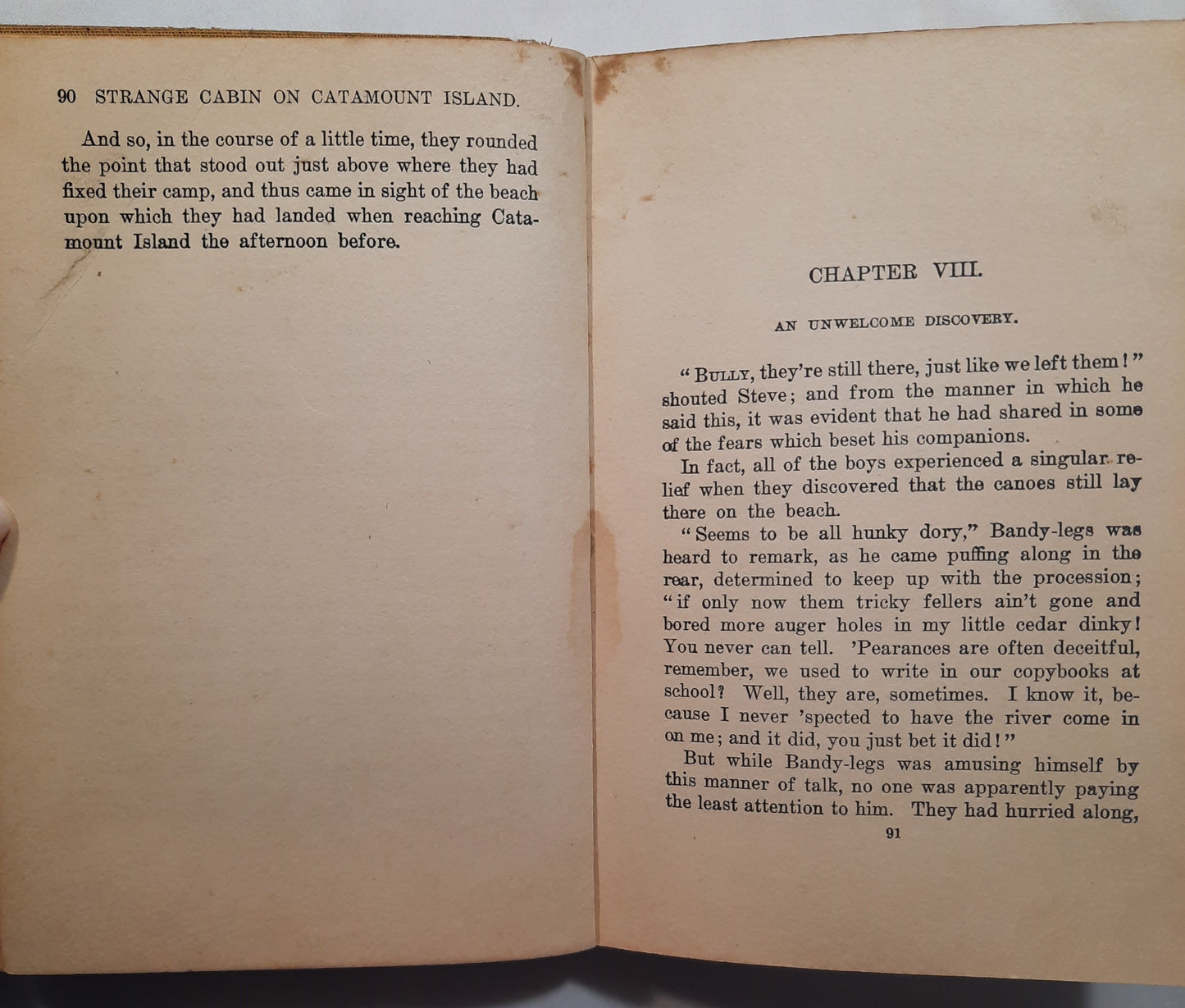 The Strange Cabin on Catamount Island by Lawrence J. Leslie (Poor, 1913, HC, 184 pgs, The New York Book Co.)