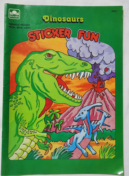 A Golden Book: Dinosaurs Sticker Fun (New/Unused, 1984, Pbk, 20 pages, Western Publishing Co.)