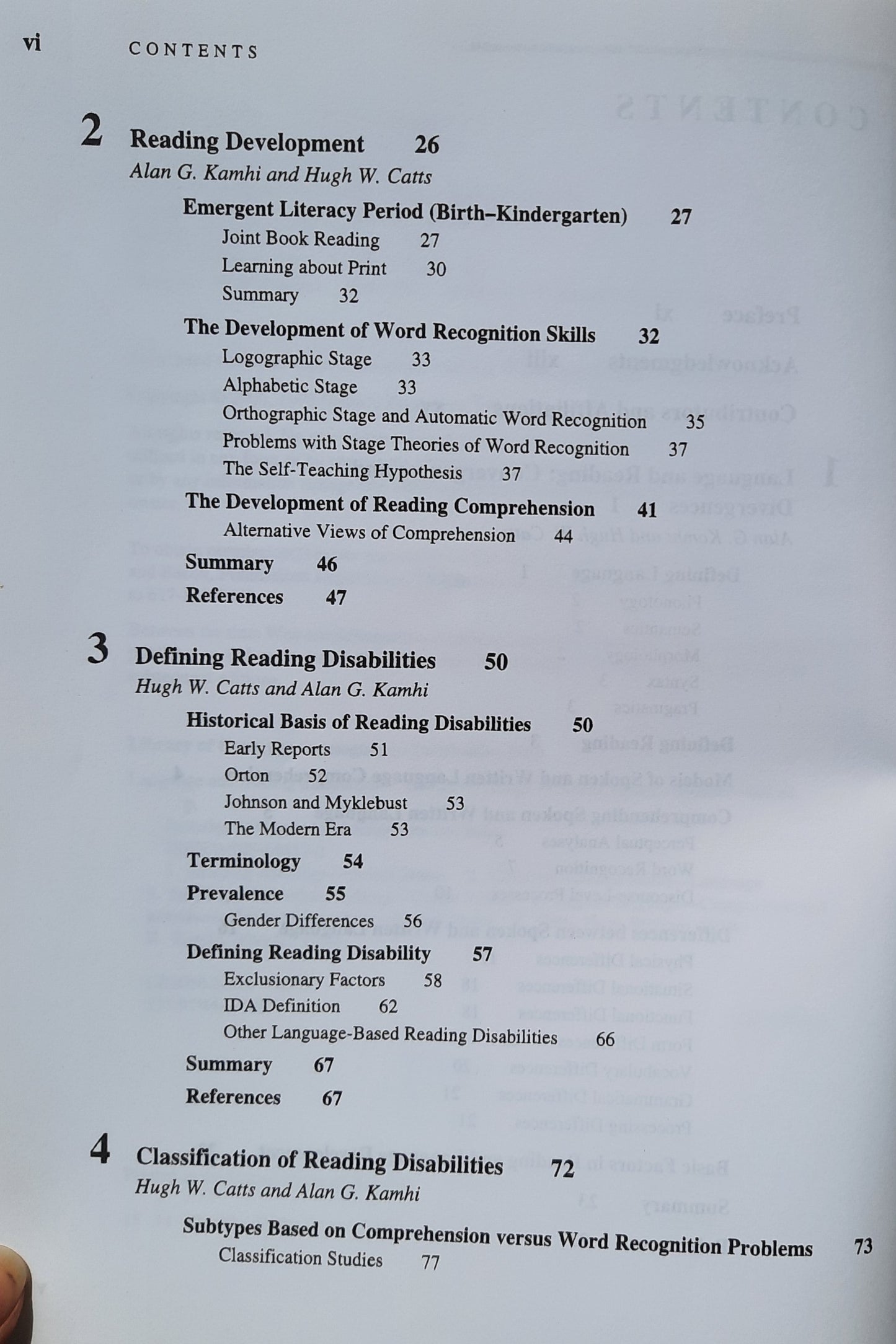 Language and Reading Disabilities 2nd Ed. by Hugh W. Catts; Alan G. Kamhi (Good, 2005, Pbk, 352 pages, Pearson)