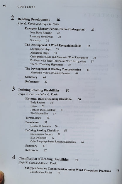 Language and Reading Disabilities 2nd Ed. by Hugh W. Catts; Alan G. Kamhi (Good, 2005, Pbk, 352 pages, Pearson)