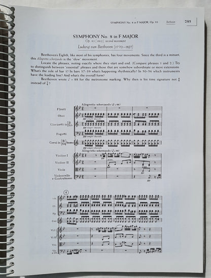 Anthology for Musical Analysis 5th Edition by Charles Burkhart (Good, 1994, Spiral Pbk, 593 pages, Harcourt Brace)