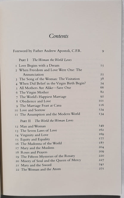 The World's First Love: Mary, Mother of God by Fulton J. Sheen (Very good, 2011, PBk, 280 pages, Ignatius)