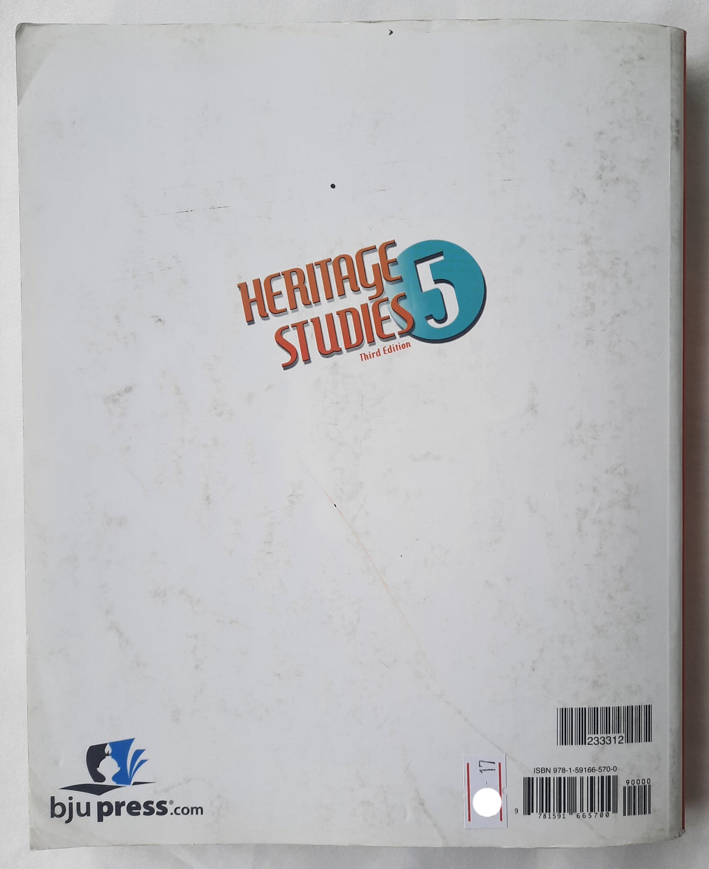 Heritage Studies 5 Student textbook 3rd edition by BJU Press (Good, 2010, Pbk, 346 pages)