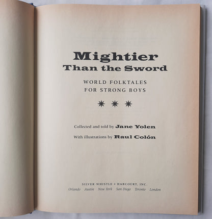 Mightier Than the Sword by Jane Yolen (Very Good, 2003, HC, 112 pages, Harcourt)