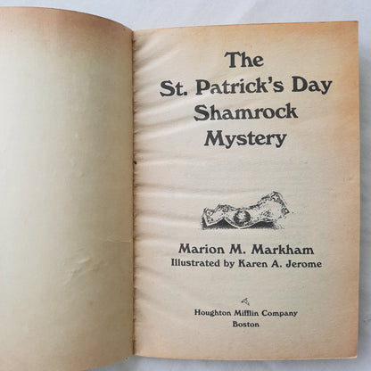 The St. Patrick's Day Shamrock Mystery by Marion M. Markham (Good, 1995, Pbk, 47 pages, Troll)