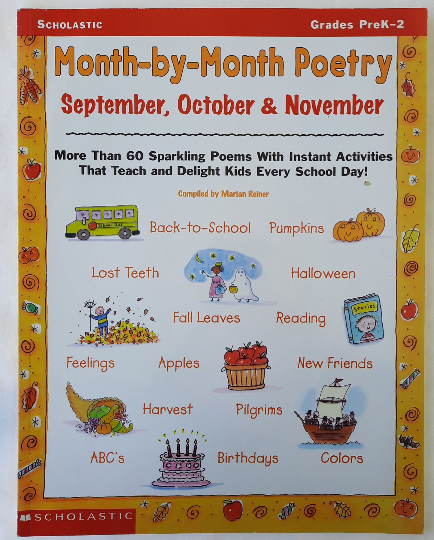 Month-by-Month Poetry Grades PK-2 by Marian Reiner (Good, 1999, Pbk, 64 pages, Scholastic)