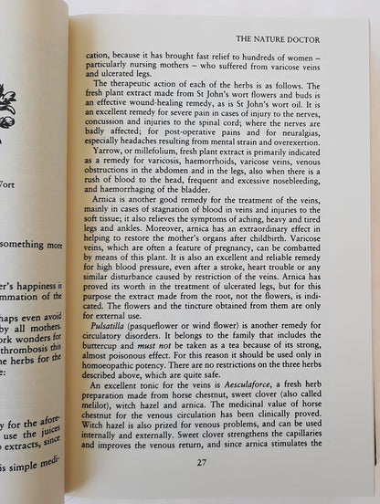 The Nature Doctor: A Manual of Traditional and Complementary Medicine by Dr. H.C.A. Vogel (Very good, 1994, HC, 678 pages, Instant Improvement, Inc.